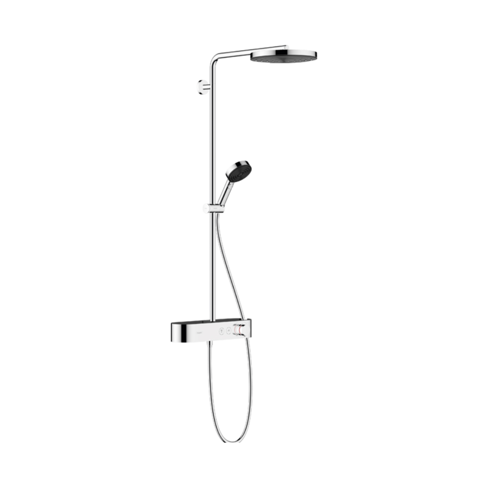 Душевая система Showerpipe, 260, 1jet, EcoSmart, с термостатом для душа ShowerTablet Select 400