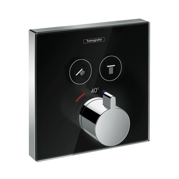 Термостат ShowerSelect для двух потребителей, стеклянный